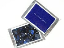 Вітальна листівка Blue Glitter, темно-синя
