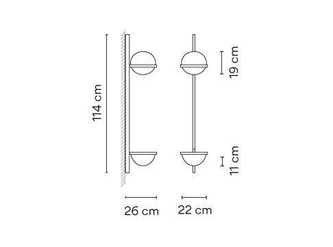Настінний світильник Palma 3714, білий