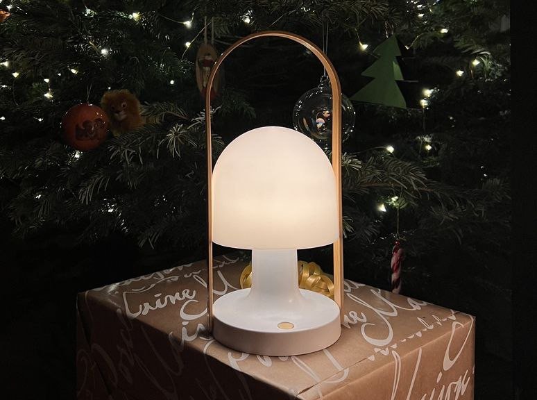 Портативна лампа FollowMe, біла/дуб