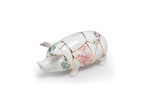 Копилка Kintsugi, белая