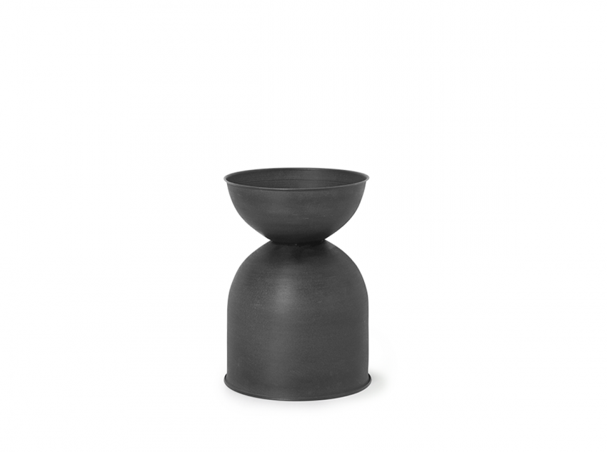 Кашпо для квітів Hourglass, Ø30, чорне