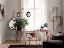 Світильник підвісний Satellite, Ø27, чорний напівматовий