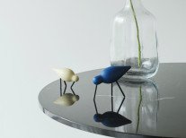 Статуетка Shorebird, середня, синя/чорна
