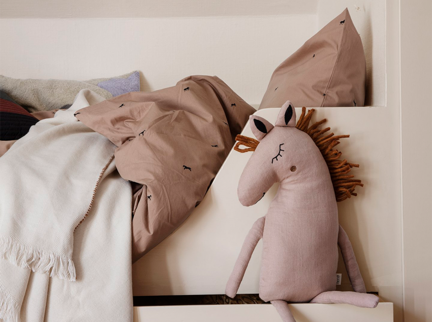 Подушка-іграшка Safari Cushion - Horse, рожева