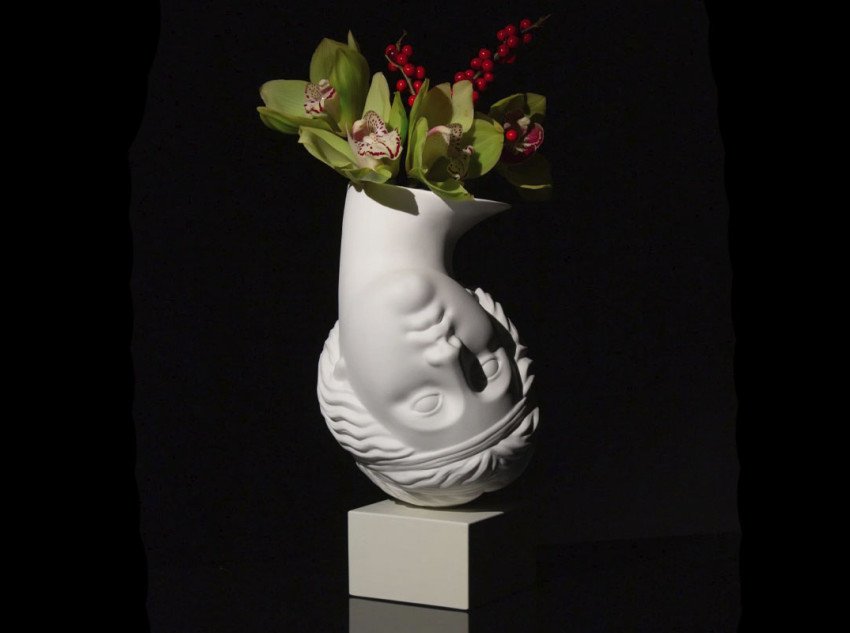 Ваза AMOR VOLAT, біла