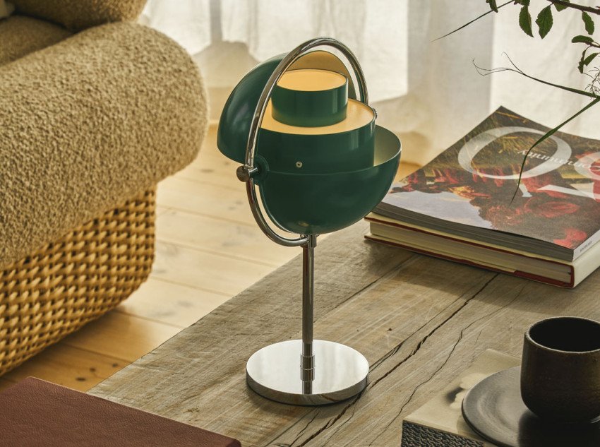 Портативная лампа Multi-lite, бирюзово-зеленая/хром