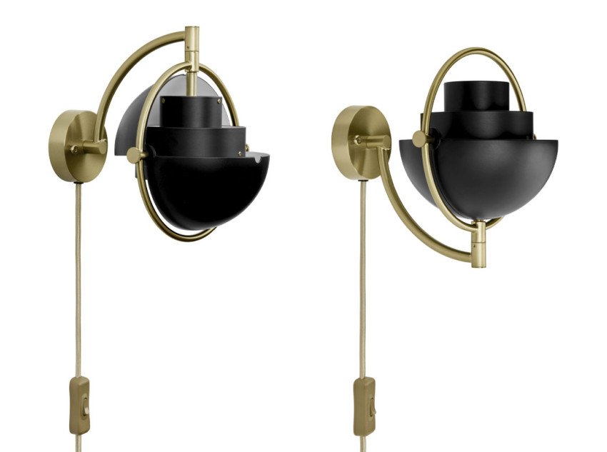Настенный светильник Multi-lite, черный/латунь