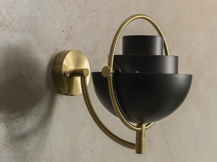 Настенный светильник Multi-lite, черный/латунь