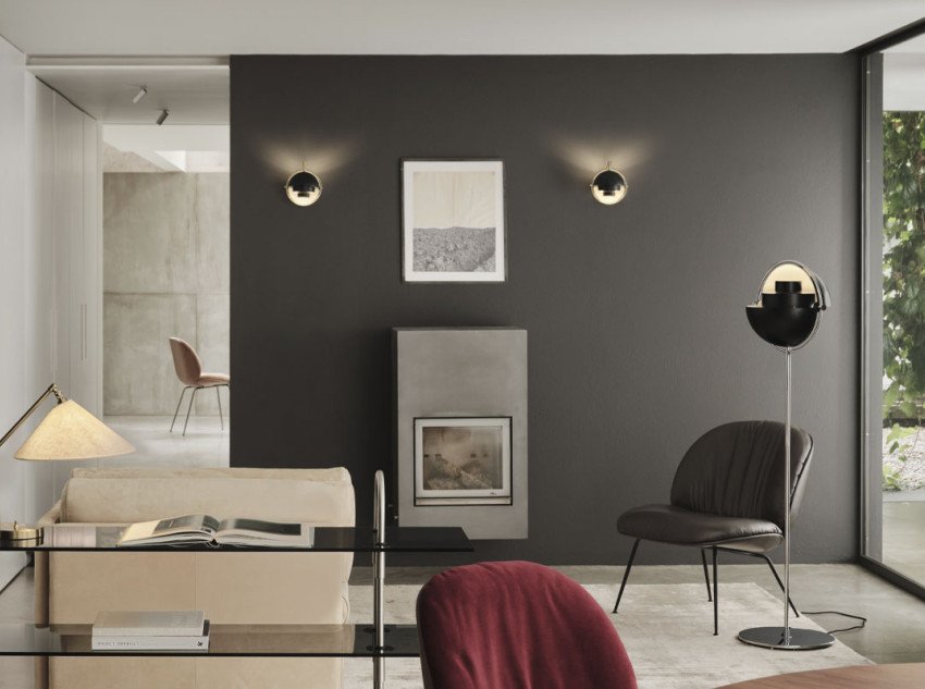 Настенный светильник Multi-lite, черный/латунь