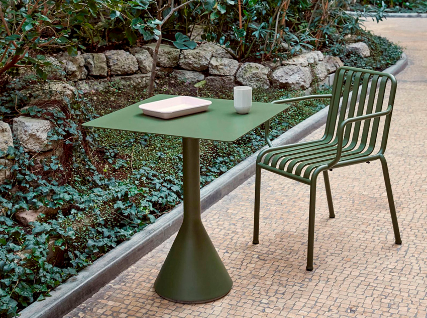 Кавовий стіл Palissade, квадратний, олива