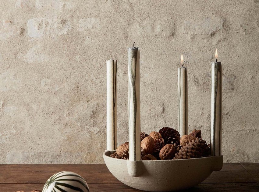 Підсвічник Bowl, великий, пісочний