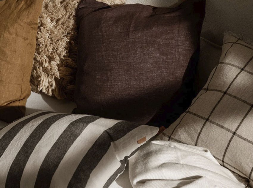 Наволочка Grand, пісочна/чорна