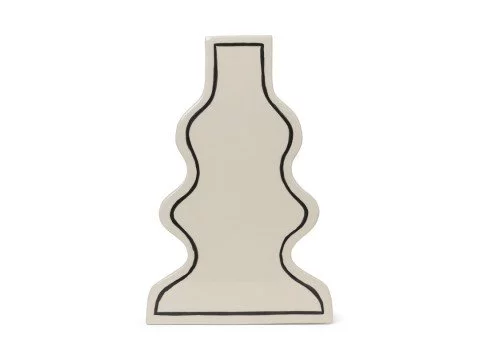 Ваза Paste, Curvy, белая