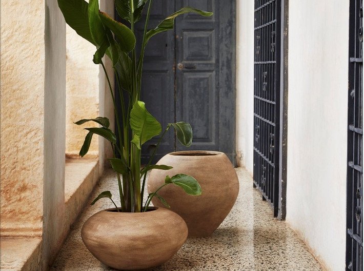 Кашпо для квітів Dodu, низьке, коричневе