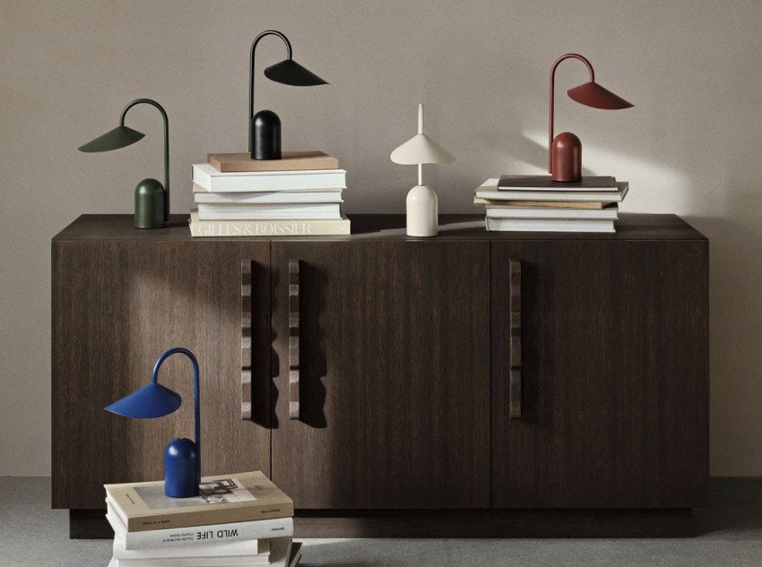 Портативна лампа Arum, цегляно-червона