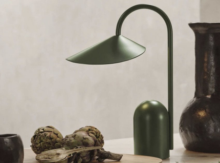 Портативна лампа Arum, темно-зелена
