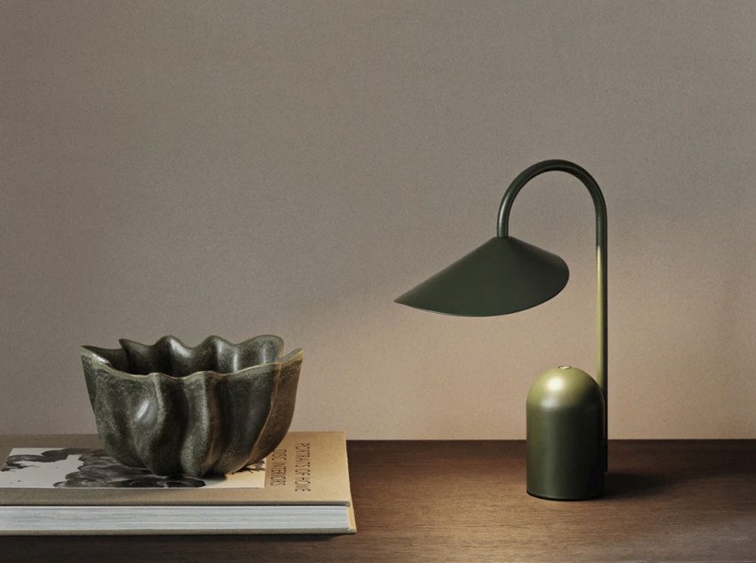 Портативна лампа Arum, темно-зелена