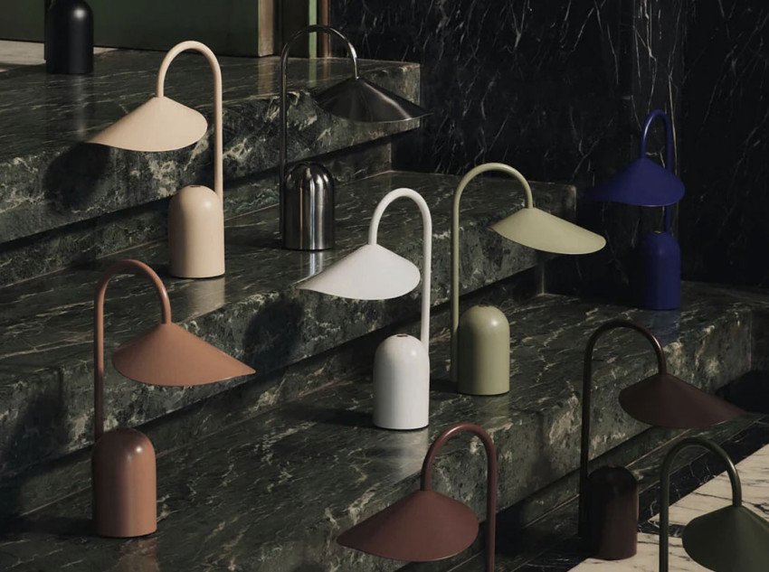 Портативная лампа Arum, нержавеющая сталь