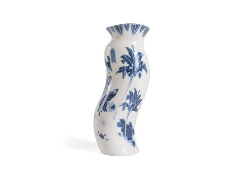 Ваза Classics on acid - KING WEN, біло-синя