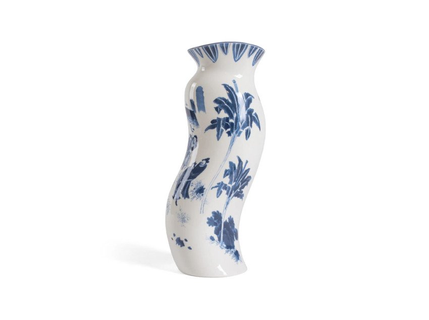 Ваза Classics on acid - KING WEN, біло-синя