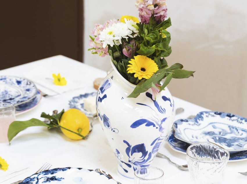 Ваза Classics on acid - FLORAL DELFT, біло-синя Ваза Classics on acid - FLORAL DELFT, біло-синя