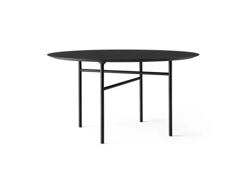 Обідній стіл Snaregade, круглий, чорний/чорний дуб