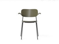 Стул Co Dining w/Armrest, пластик, олива/черные ножки