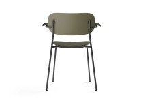 Стул Co Dining w/Armrest, пластик, олива/черные ножки