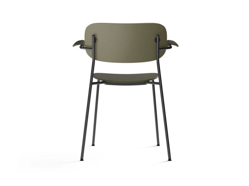 Стул Co Dining w/Armrest, пластик, олива/черные ножки