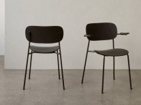 Стул Co Dining w/Armrest, пластик, олива/черные ножки