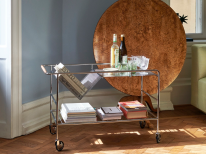 Візок Alima NDS1, хром/дуб Візок Alima NDS1, хром/дуб