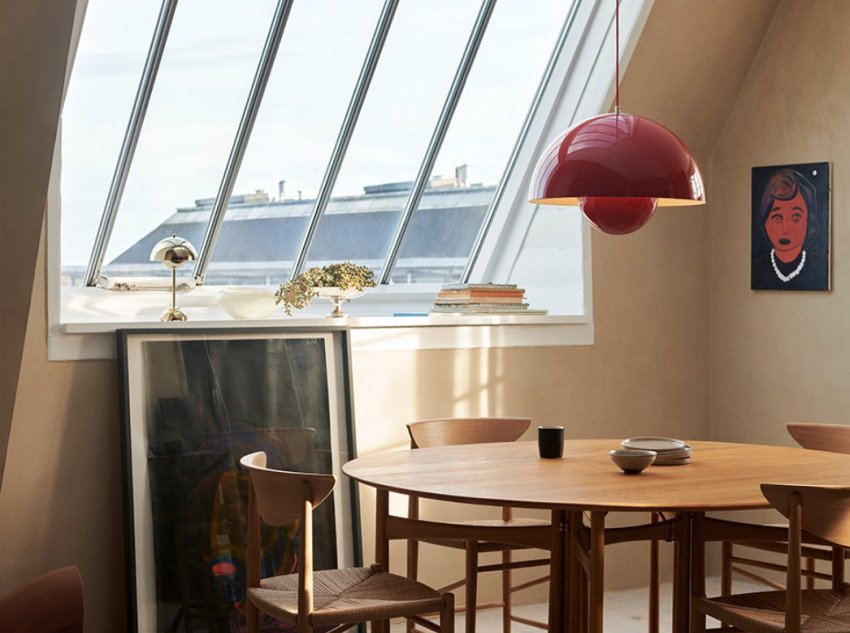 Светильник подвесной Flowerpot VP2, красный шафран