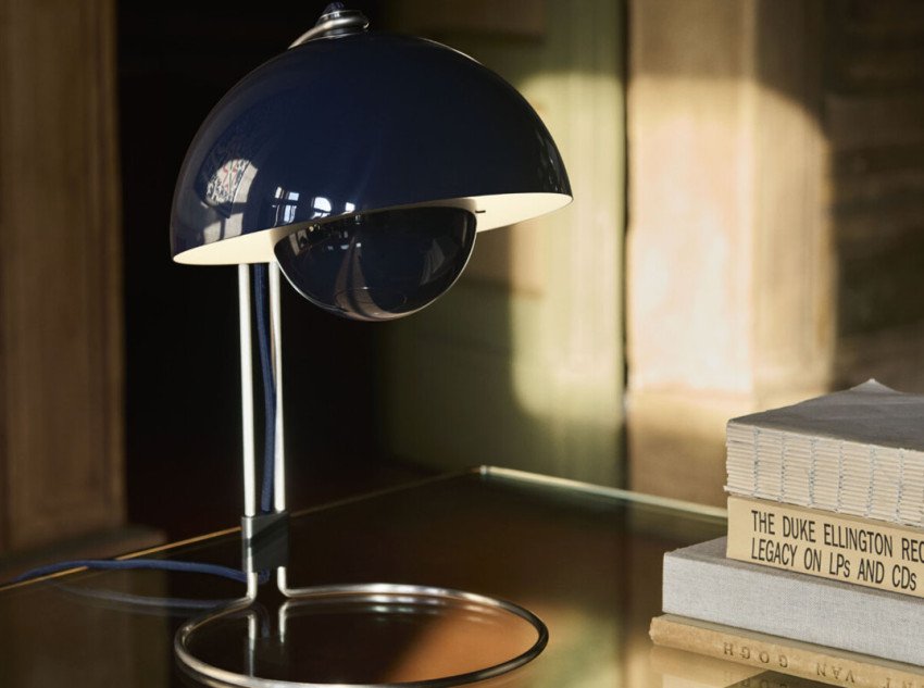 Настольная лампа Flowerpot VP4, стальной синий