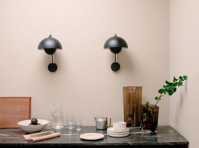 Настінний світильник Flowerpot VP8, гірчичний Настінний світильник Flowerpot VP8, гірчичний