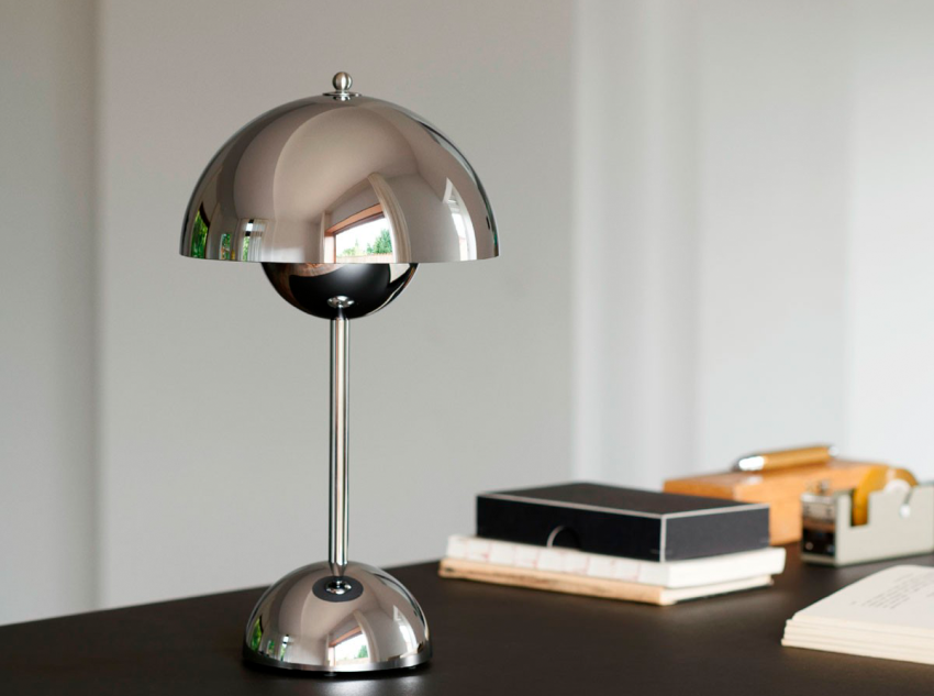 Портативна лампа Flowerpot VP9 хромована