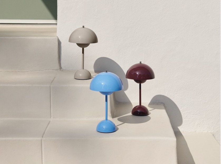 Портативна лампа Flowerpot VP9, сіро-бежева