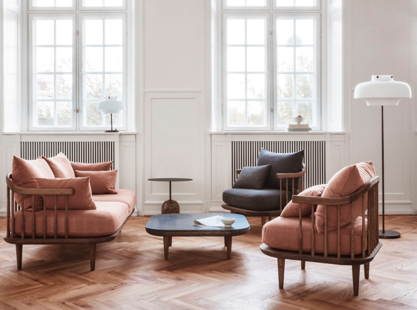 Торшер Copenhagen SC14, бронза/опалове скло