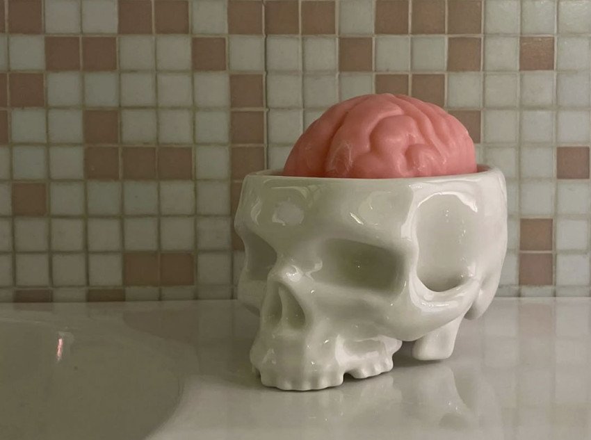 Мыльница с мылом Brain wash, черная Мыльница с мылом Brain wash, черная