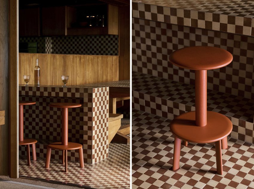 Напівбарний стілець Massif AV39, бурштин