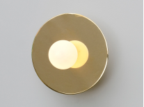 Настінний світильник Disc and Sphere, золотий