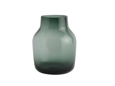 Ваза SILENT, Ø15cm, темно-зелена