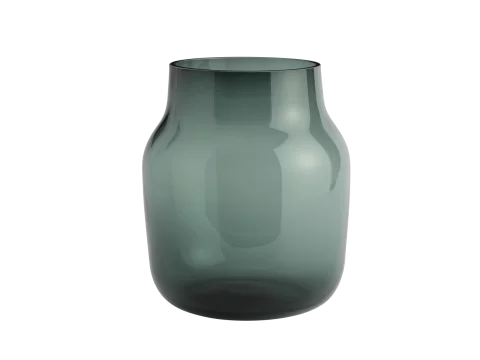 Ваза SILENT, Ø20cm, темно-зелена