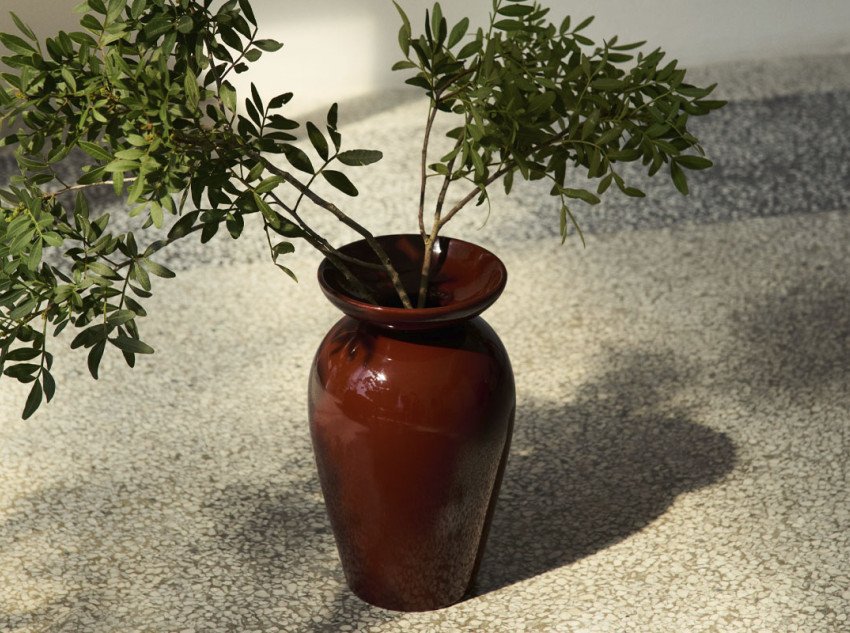 Ваза Momento JH47, красно-коричневая