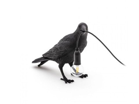 Настольная лампа Bird Waiting, черная