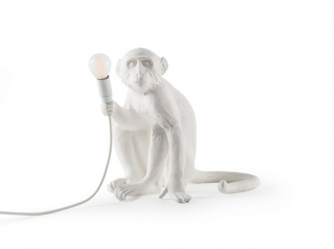 Настольная лампа Sitting monkey, белая Настольная лампа Sitting monkey, белая