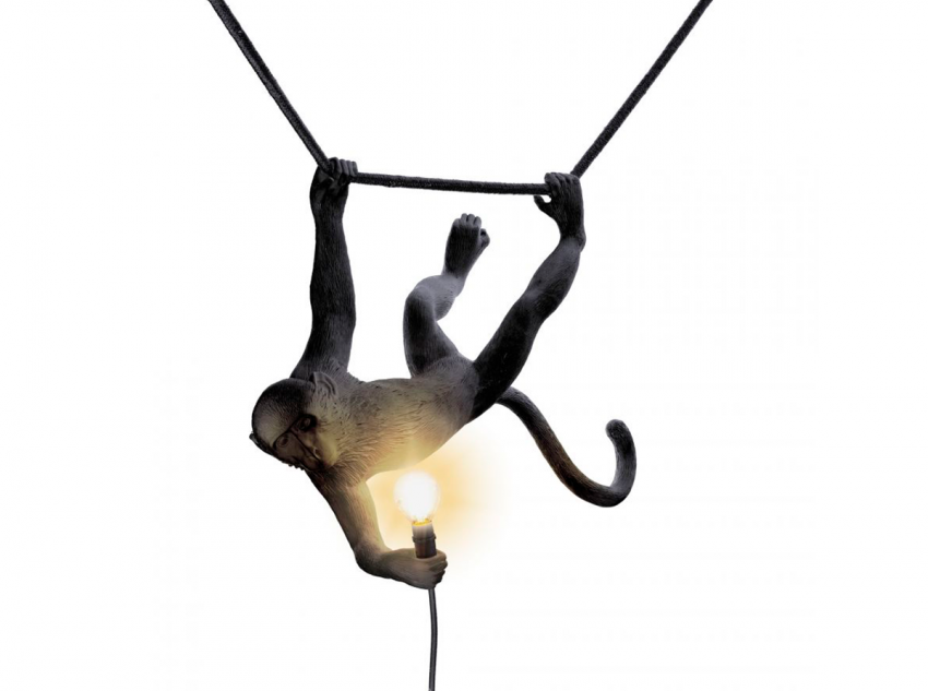 Світильник підвісний Swing monkey, чорний