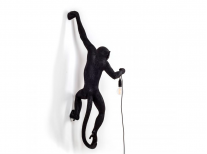 Настінний світильник Hanging left monkey, чорний