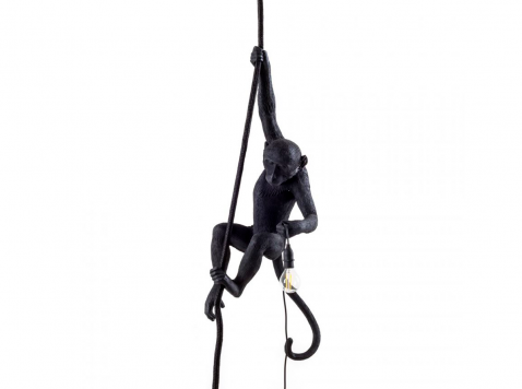 Светильник Monkey with rope, черный