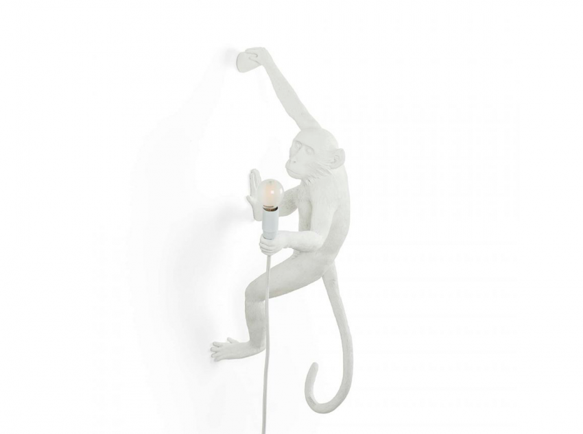 Настінний світильник Outdoor hanging monkey, білий