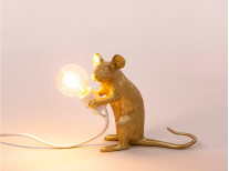 Настільна лампа Sitting mouse, золота